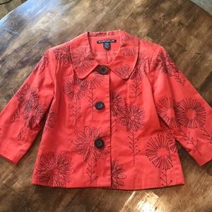 Scott Taylor Rust Flower Embroidered Jacket